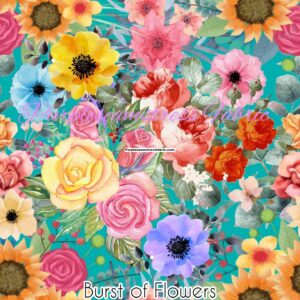 Burst Of Flowers Cotton Lycra