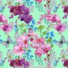 Butterfly Orchid Haven On Mint Cotton Lycra