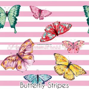 Butterfly Stripes Cotton Lycra