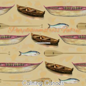 Calming Canoes Cotton Lycra