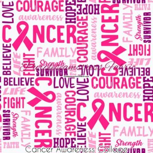 Cancer Awareness Collage Cotton Lycra