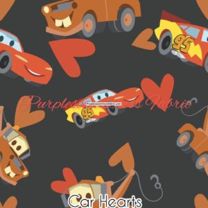 Car Hearts Cotton Lycra