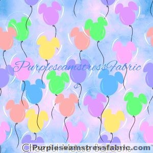 Cheerful Mouse Balloons - Fabric