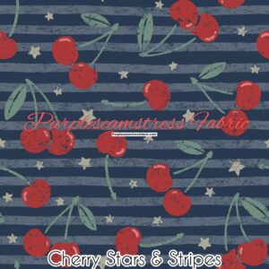 Cherry Stars & Stripes Cotton Lycra