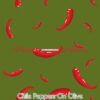 Chile Peppers on Olive Cotton Lycra