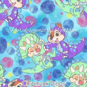 Chipmunk Dinos Cotton Lycra
