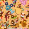 Chipmunks Love Treats Cotton Lycra