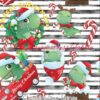 Christmas Dino Stripes Cotton Lycra