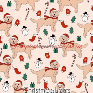 Christmas Labs Cotton Lycra