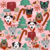 Christmas Pooches Cotton Lycra