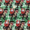 Christmas Santa Riding Dino Cotton Lycra