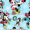 Christmas Snowfall Mice Cotton Lycra