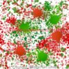 Christmas Splatter on White Cotton Lycra