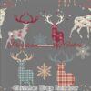 Christmas Wrap Reindeer Cotton Lycra