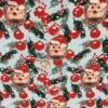"Christmas Hedgehogs" Cotton/Lycra