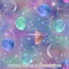 Colored Moons & Constellations Cotton Lycra