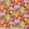 Colorful Pumpkins & Flowers Cotton Lycra