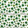 Condensed Clovers On White Cotton Lycra