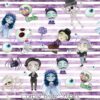 Corpse Bride Stripes Cotton Lycra