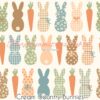 Cream Country Bunnies Cotton Lycra