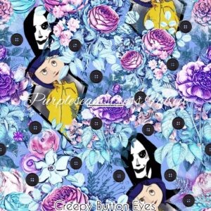 Creepy Button Eyes Cotton Lycra