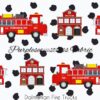 Dalmatian Firetrucks Cotton Lycra
