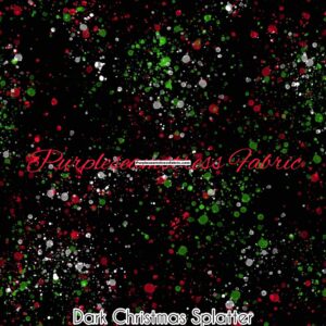 Dark Christmas Splatter Cotton Lycra