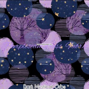 Dark Mystical Orbs Cotton Lycra