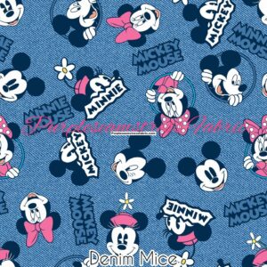 Denim Mice Cotton Lycra