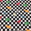 Dinosaurs on Checks Cotton Lycra