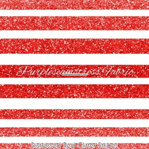 Red Glitter Stripes Cotton Lycra