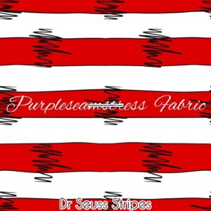 Dr Seuss Stripes Cotton Lycra