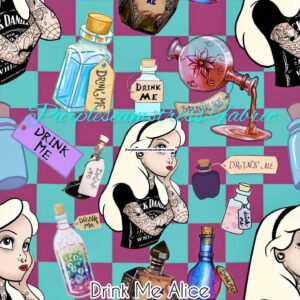 Drink Me Alice Cotton Lycra