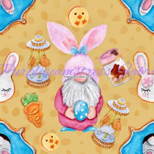 Easter Beanie Gnome On Butterscotch Cotton Lycra