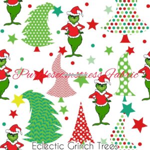 Eclectic Grinch Trees Cotton Lycra