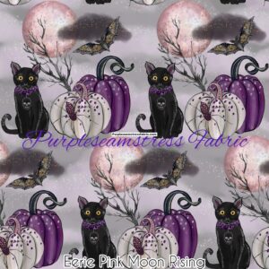 Eerie Pink Moon Rising Cotton Lycra