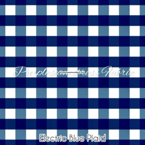Electric Blue Plaid Cotton Lycra