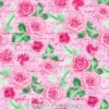 Elegant Pink Roses Cotton Lycra