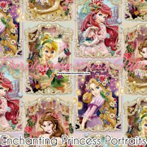 Enchanting Princess Portraits Cotton Lycra