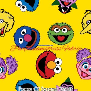 Faces Of Sesame Street Cotton Lycra