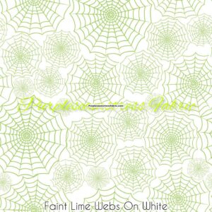 Faint Lime Webs on white Cotton Lycra