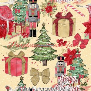 Faint Nutcracker Ballet Cotton Lycra
