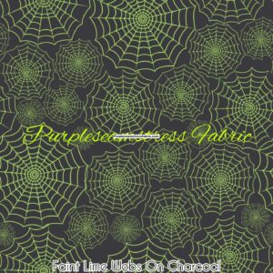 Faint Lime Webs on Charcoal Cotton Lycra