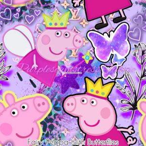 Fairy Peppa with Butterflies Cotton Lycra