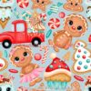 Fancy Christmas Cookies Cotton Lycra