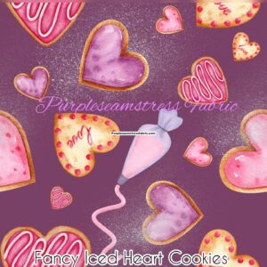 Fancy Iced Heart Cookies Cotton Lycra