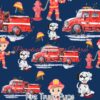 Fire Truck Pups Cotton Lycra