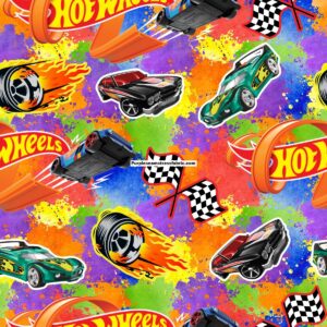 Flaming Hot Wheels Cotton Lycra