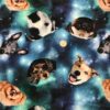 Dogs in Space Galaxy Cotton Lycra