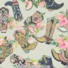 Floral Cowboy Boots Cotton Lycra